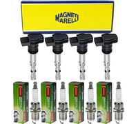 4x Magneti Marelli Bobina Accensione + Denso Candela per Toyota Aygo WNB1 _KGB1_