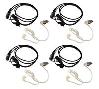 4x Mani Libere Cuffie W/Acustico Tubo Auricolare & Ptt Mic Per Yaesu Serie Radio