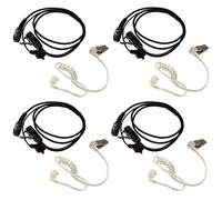 4x Mani Libere Cuffie W/Acustico Tubo Auricolare & Ptt Mic Per Yaesu Serie Radio