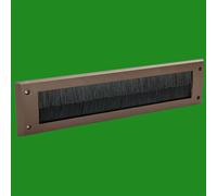4x Marrone PVC Porta Lettera Scatola Paraspifferi Spazzola Sigillo, 338 X 78 MM