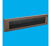 4x Marrone PVC Porta Lettera Scatola Paraspifferi Spazzola Sigillo, 338 X 78 MM