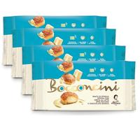 4X Matilde Vicenzi Bocconcini di Pasta Sfoglia Ripieni con Crema al Latte Italiano e Cioccolato Bianco 100g