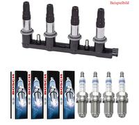 4x Max Gear Bobina Accensione + 4x Bosch Candela Super 4 per Chevrolet Aveo