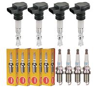 4x Maxgear Bobina Accensione + 4x NGK Candela Adatto A per Mitsubishi COLT V. CJ