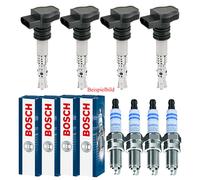 4x Maxgear Bobina + Bosch Candela per Suzuki Grand Vitara II JT Te Td