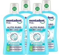 4x Mentadent Collutorio Alito Puro Menta Artica Zero Alcol Antibatterico 4x500ml