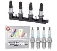 4x metzger Bobina Accensione + 4x Bosch Candela Laser Platino per Peugeot 206 Cc