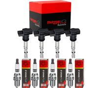 4x metzger Bobina Accensione + Champion Candela per Audi A6 4F2 C6 2.4