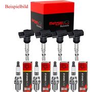 4x metzger Bobina + Champion Candela per Audi A5 Cabriolet 8F7 S5 Quattro