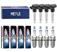 4x Meyle Bobina Accensione + 4x Bosch Candela Super 4 per Nissan Almera