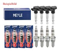 4x Meyle Bobina Accensione + 4x NGK Candela Iridio Ix per Kia Rio II Jb 1.6 CVVT