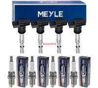 4x Meyle Bobina Accensione + Beru Candela per Mercedes-Benz W203