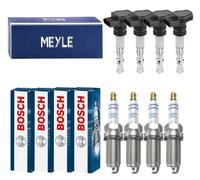 4x Meyle Bobina Accensione + Bosch Candela per Mercedes Benz Classe C W203 S203