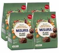 4X Misura Naturicca Plant Based Biscotti Integrali alle Nocciole e Fave di Cacao 260g