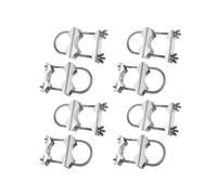 4X Morsetto Per Albero Un Doppia Antenna Morsetto Un V Con Bulloni Un U Kit Staffa di Montaggio Da Montante Un Montante Resistente Antiruggine Per TV,