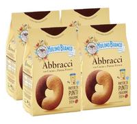 4X Mulino Bianco Abbracci Biscotti con Cacao e Panna Fresca 350g
