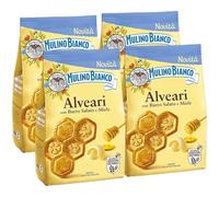 4X Mulino Bianco Alveari Biscotti Frollini con Burro Salato e miele 300g