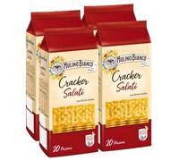 4X Mulino Bianco Cracker Salati con Granelli di Sale in Superficie 500g