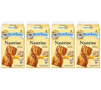4X Mulino Bianco Nastrine Classiche Fragrante Brioche di Pasta Sfoglia ricoperta con Granelli di Zucchero 240g [4 Confezioni]