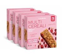 4X Multi Cereali Barrette ai Mirtilli Rossi, con 7 Vitamine e Ferro, per cerealitalia 126g