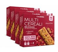 4X Multi Cereali Barrette con Succo di Melograno e Mirtilli Rossi, Fonte di Fibre, con 7 Vitamine e Ferro, per cerealitalia 126g