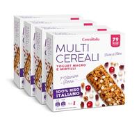 4X Multi Cereali Barrette Yogurt Magro e Mirtilli con 7 Vitamine e Ferro, per cerealitalia 126g