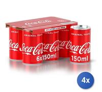4x Multipack Coca Cola Lattina Ml 150X6 Mini