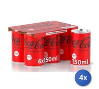 4x Multipack Coca Cola Lattina Ml 150X6 Zero Mini