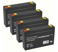 4x Multipower Piombo Gel Batteria di Ricambio per APC Smart-Ups