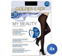 4x My Beauty Collant 50 Den 141L Marrone Scuro Tg.Ii