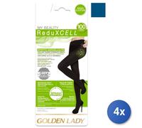 4x My Beauty Reduxcell Collant 100 Den 28V Blu Tg.Iv