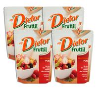 4X My Dietor Fruttil Fruttosio Puro Cristallino Dolcificante in Polvere 500g