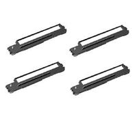 4x Nastro ALPS Allegro 24 / 500 NYLON 13mm Nero Stampante A Matrice Di Punti