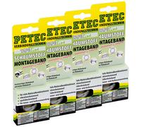 4x Nastro Biadesivo Modanature Nastro Montaggio 12mm PETEC Spugna Nastro