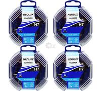 4X NEOLUX H7 Luce Blu 55W PX26D 12V DUO-Box Lampadina