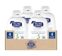 4x Neutro Roberts Detergente Intimo Antibatterico con Estratto di Tea Tree e pH Fisiologico - 4 Flaconi da 200ml ognuno