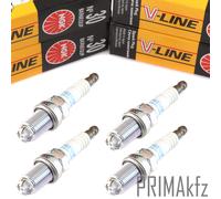 4x NGK 6343 Candele BKR6EQUP V-Line 30 per BMW 3er E46 5er E39 Mini R50