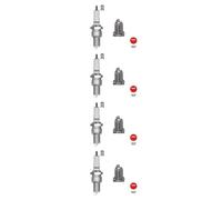 4x NGK 7639 Candela per VW Golf II 19E 1G1 Renault Clio I 5/357 B/C57 Audi 100