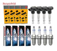 4x NGK Bobina + 4x Bosch Candela Super 4 per Audi A3 8L1 1.8 T 8D5 B5 S4