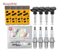 4x NGK Bobina + 4x Candela Laser Platino per Mercedes-Benz W203