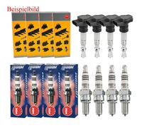 4x NGK Bobina Accensione + 4x Candela Iridio Ix per Nissan Micra II K11 1.0i 16V