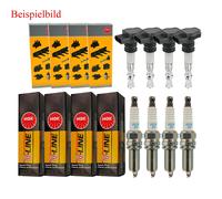 4x NGK Bobina Accensione + 4x Candela V-Line per Audi A3 8L1 1.8 T VW Golf IV