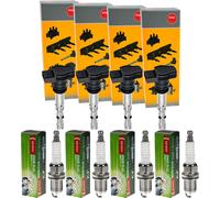 4x NGK Bobina Accensione + Denso Candela per Audi Tt 8N3 1.8 T VW Golf IV 1J1