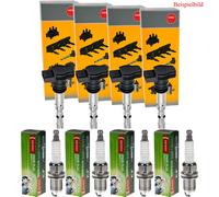 4x NGK Bobina Accensione + Denso Candela per Ford S-MAX WA6 2.0