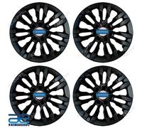 4X Nuovi Coprimozzo In Plastica Lucida Nera 14" Per Suzuki Swift Dzire
