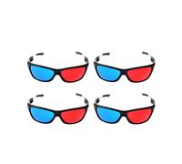4X Occhiali 3D Semplice Rosso-Blu Ciano Anaglifi per Gioco e Film 3D ( Upgrade Extra Style)