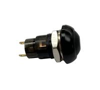 4X -Off A Scatto Pulsante Impermeabile 12 mm di Spinta Interruttore SPST 2A IP67, Nero