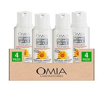 4x Omia Detergente Intimo Ecobiologico Protettivo e Lenitivo con Calendula Officinale e Antinfiammatori Naturali Senza Parabeni e Coloranti pH 4,5-4 Flaconi da 250ml ognuno