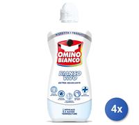 6pz OMINO BIANCO BIANCO VIVO Detersivo lavatrice e a mano 900ml sbiancante