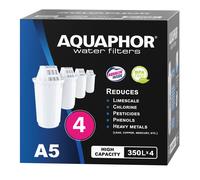 4x Originale Aquaphor Wasserfilter-Filterkartusche A5 (350l), Protezione Calce ,